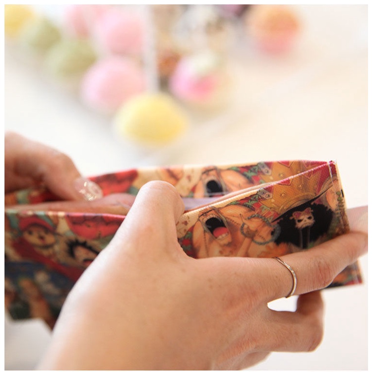 Ví Canvas Ngắn Nhiều Ngăn In Họa Tiết Naruto Có Khóa Kéo Tiện Dụng Cho Học Sinh