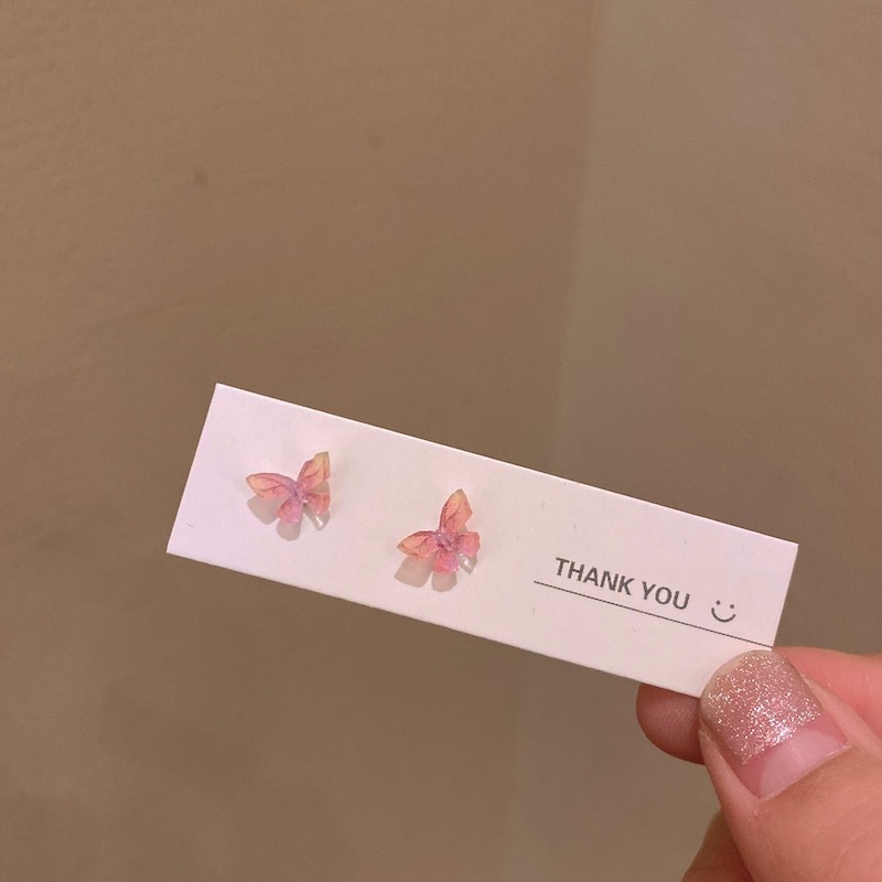 Bông tai hình bướm nhiều màu sắc tùy chọn xinh xắn làm đẹp cho nữ