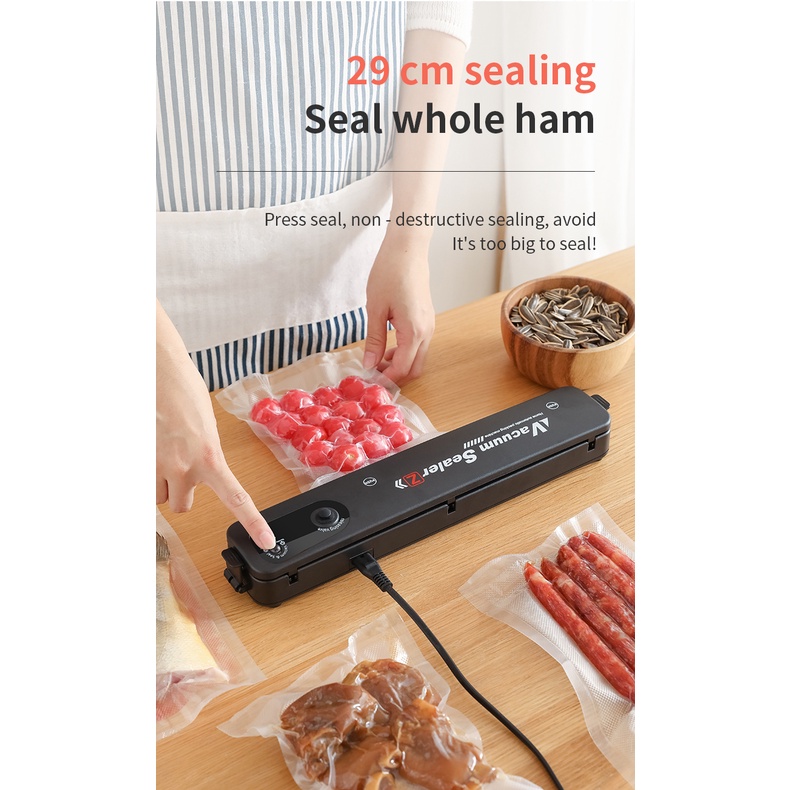 Máy Hút Chân Không Thực Phẩm Kèm Hàn Miệng Túi Vacuum Sealer