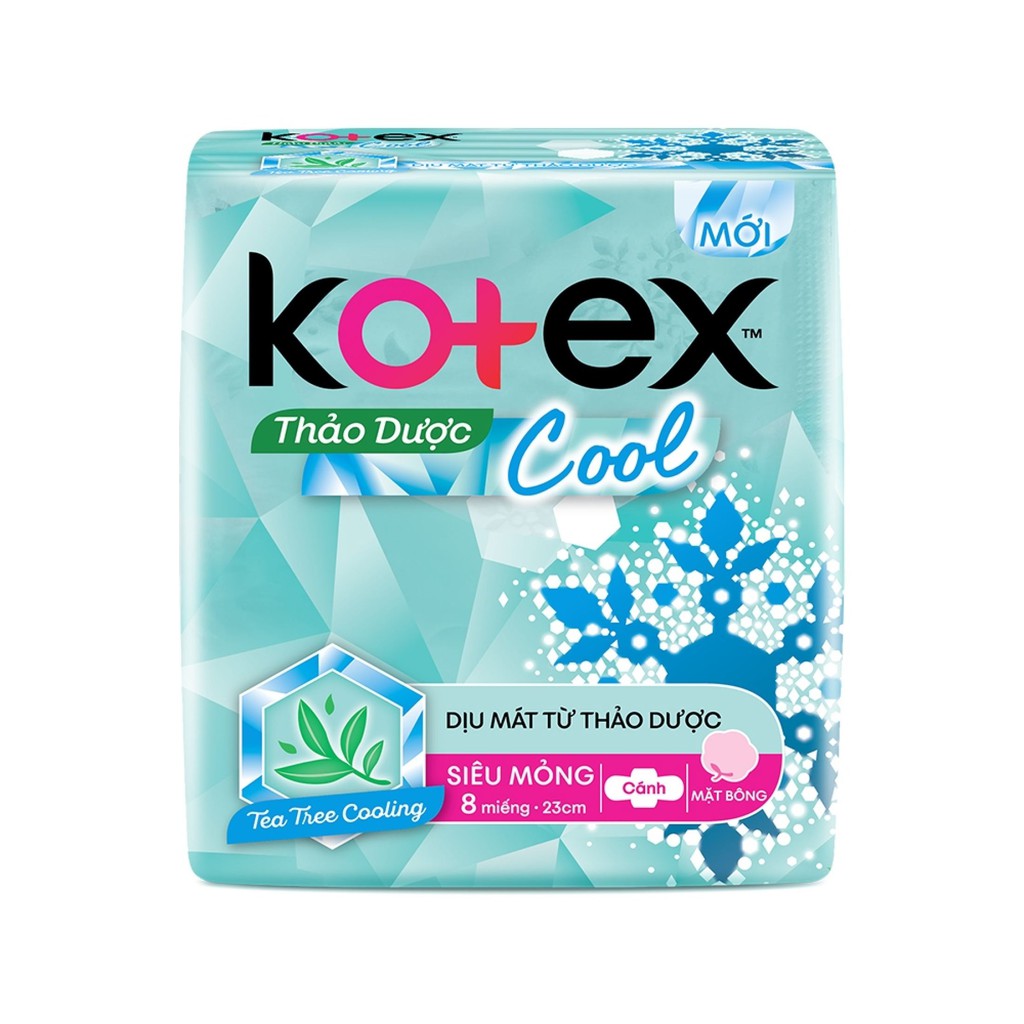 Băng Vệ Sinh Kotex Thảo Dược Cool Có Cánh 23cm