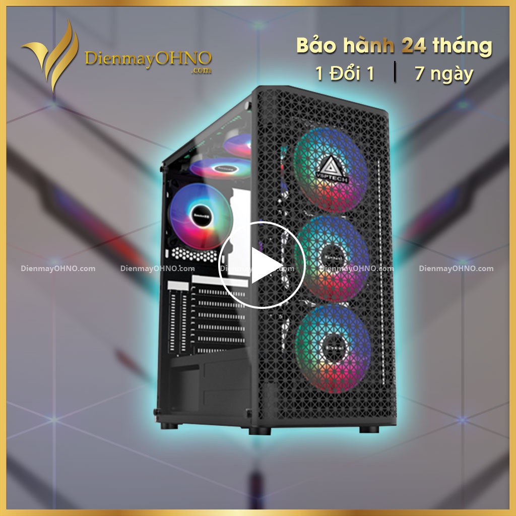 Case Máy Tính Mặt Kính Cường Lực VSP KA-190 Vỏ Thùng PC Case PC Máy Bàn Chính Hãng - OHNO VIỆT NAM