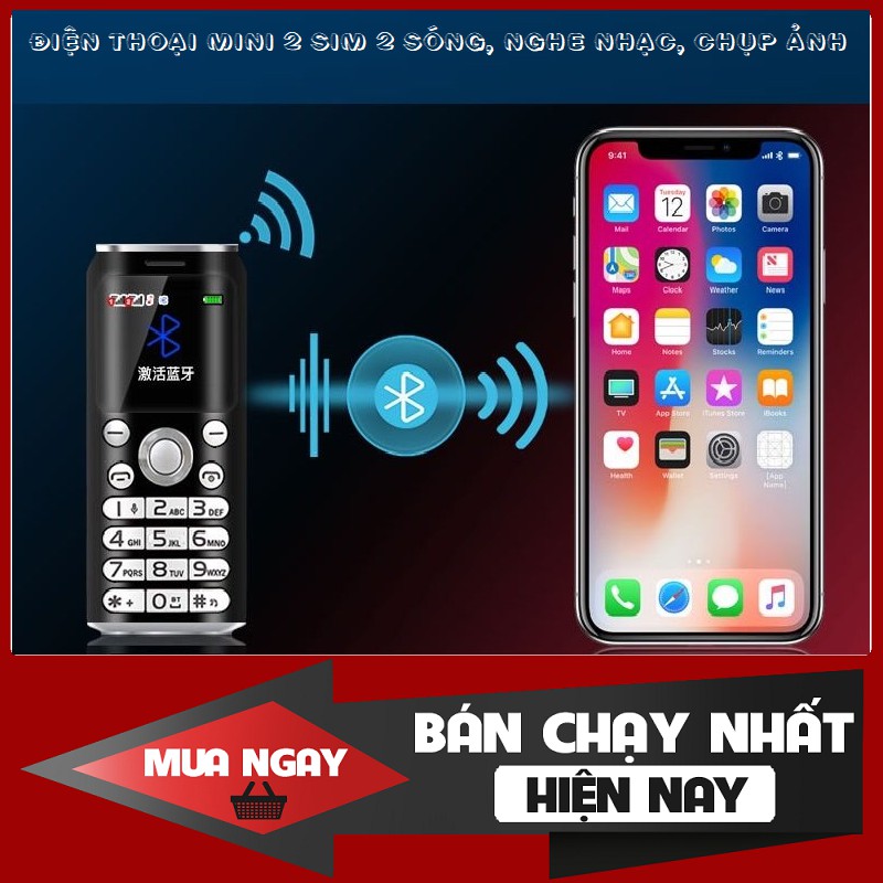 Điện Thoại Mini 2 sim 2 sóng k8 hình chai nước [ hỗ trợ chụp ảnh , nghe nhạc ]