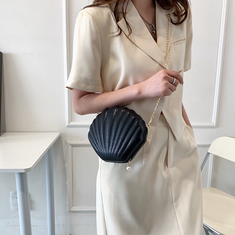 Túi Đeo JASMIN NOIR Chéo Da PU Phối Dây Xích Thời Trang Nữ Sành Điệu