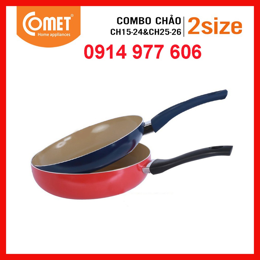 Combo 2 chảo đáy từ Ceragold COMET - CH15-24&CH25-26