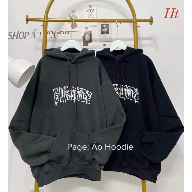 Áo hoodie cotton chữ rối HT12
