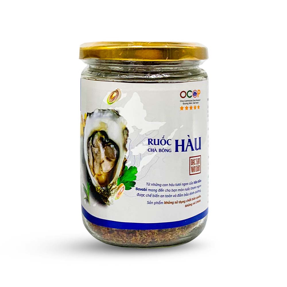 Hũ 100g Ruốc hàu Bavabi thực phẩm đóng hộp đặc sản Quảng Ninh, Đảm bảo vệ sinh An toàn thực phẩm