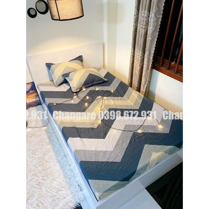 Bộ ga gối m6/m8 cottong poly Bò sữa siêu kute đủ kích thước 1ga trải giường+2 vỏ gối đầu