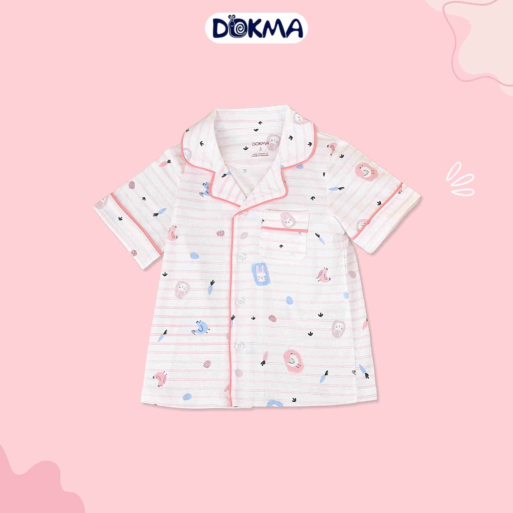 DB865A Áo pijama cộc tay Dokma (2-6T)