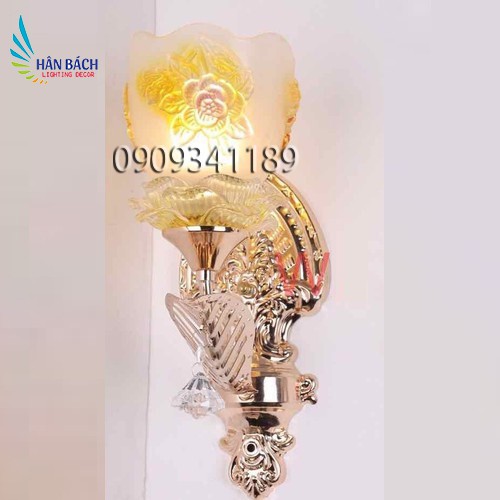 Bộ đèn LED treo tường thiết kế hình viên pha lê xinh xắn HBV52 - tặng kèm bóng