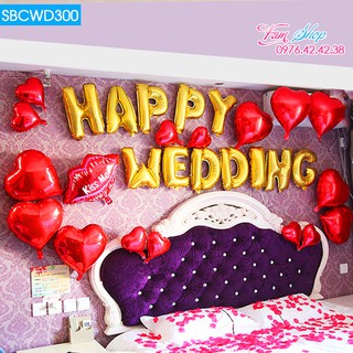 Set bóng cưới HAPPY WEDDING