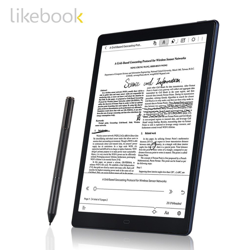 Máy đọc sách Likebook P10 + Bao da + Miếng dán màn hình + Túi chống sốc + Kệ để bàn | BigBuy360 - bigbuy360.vn