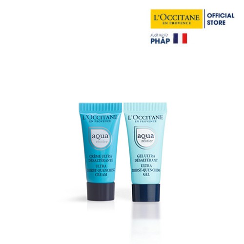 Bộ Gel & Kem Dưỡng Ẩm L'Occitane Aqua 5ml