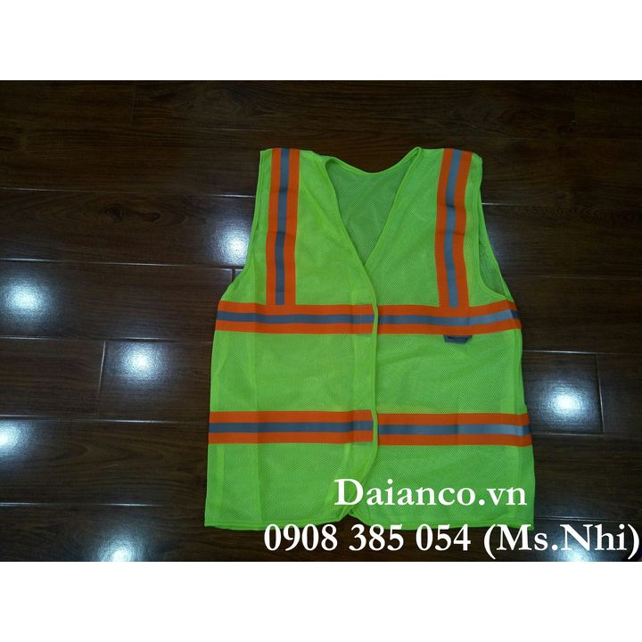 Áo khoát Phản Quang 3M kiểu dán vải lưới thoát mát thấm hút mồ hôi- Hình thật