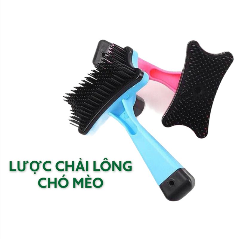 Lược chải lông cho chó mèo có nút bấm lấy lông rụng