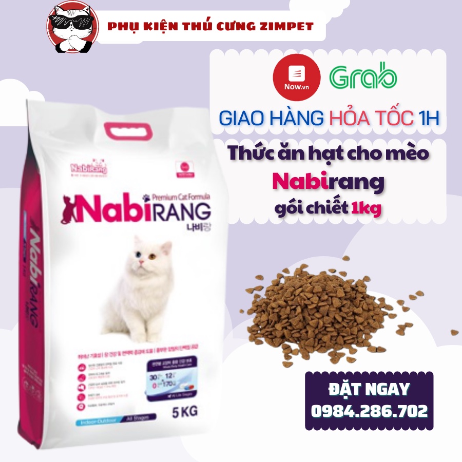 Thức ăn hạt cho mèo Nabirang gói 1kg - Xuất xứ Hàn Quốc