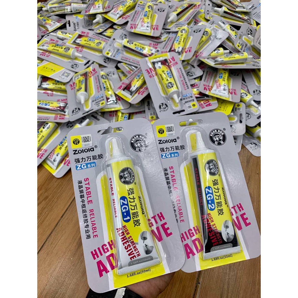 Keo zg, keo dán ron Zolola ZG siêu dính 50ml (Đen/Trắng)