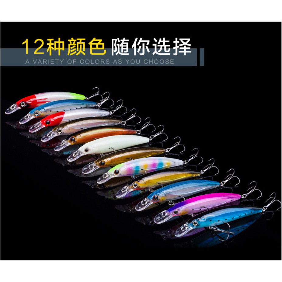 Mồi Câu Cá Giả Hình Cá Dạ Quang Kích Thước 110mm Trong Lượng 14g