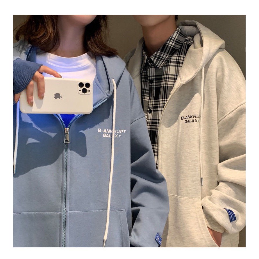 Áo khoác nam nữ form rộng ulzzang khoá kéo 3 màu có ảnh thật - Áo khoác unisex phong cách giá rẻ loại 1