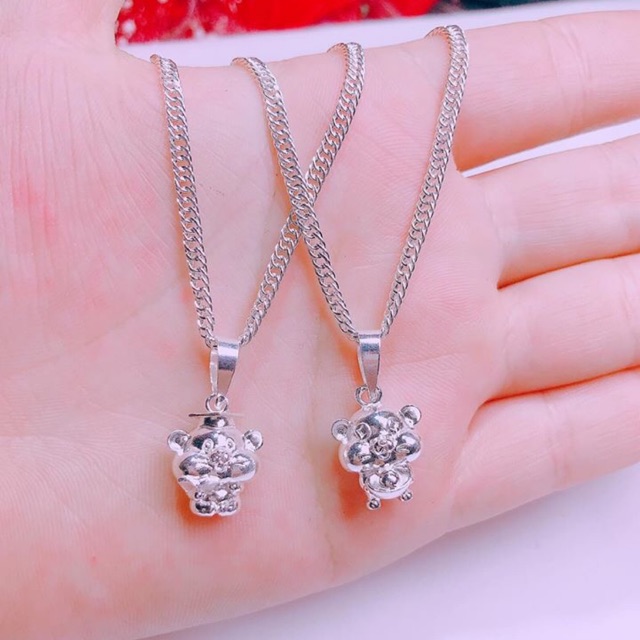 Dây chuyền bạc ta mặt chuột cho Bé Yêu DCB0704