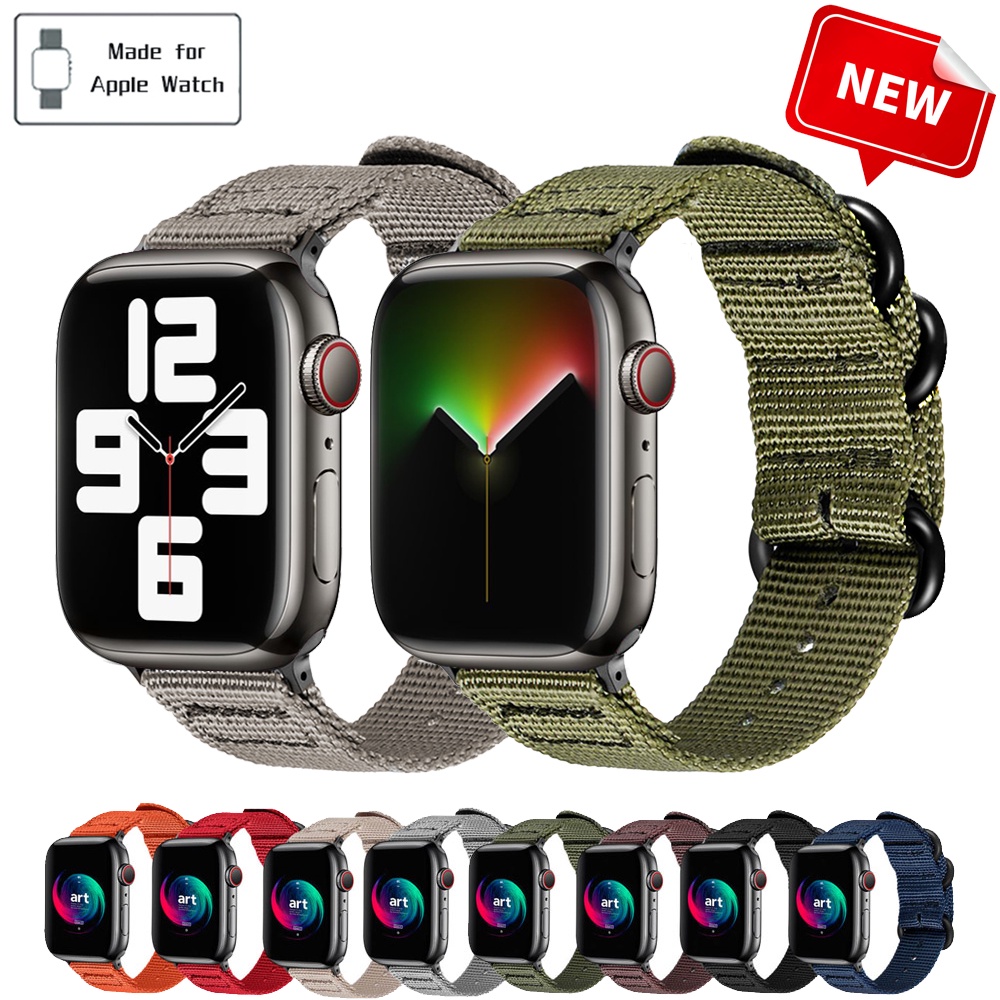 Dây Đeo Nylon Cho Đồng Hồ Thông Minh Apple Watch Series 7 6543 44mm 42mm 41mm 45mm 38mm 40mm se