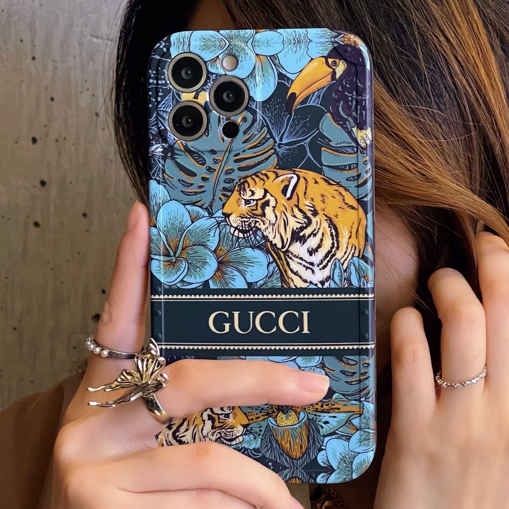 Ốp Điện Thoại Hình Hoa / Hổ Thời Trang Cho iPhone 14 13pro max 12pro 11promax