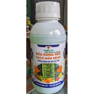 Toba ST. Dung dịch rửa rong rêu sạch nấm bệnh trên cáy trồng. Chai 500ml