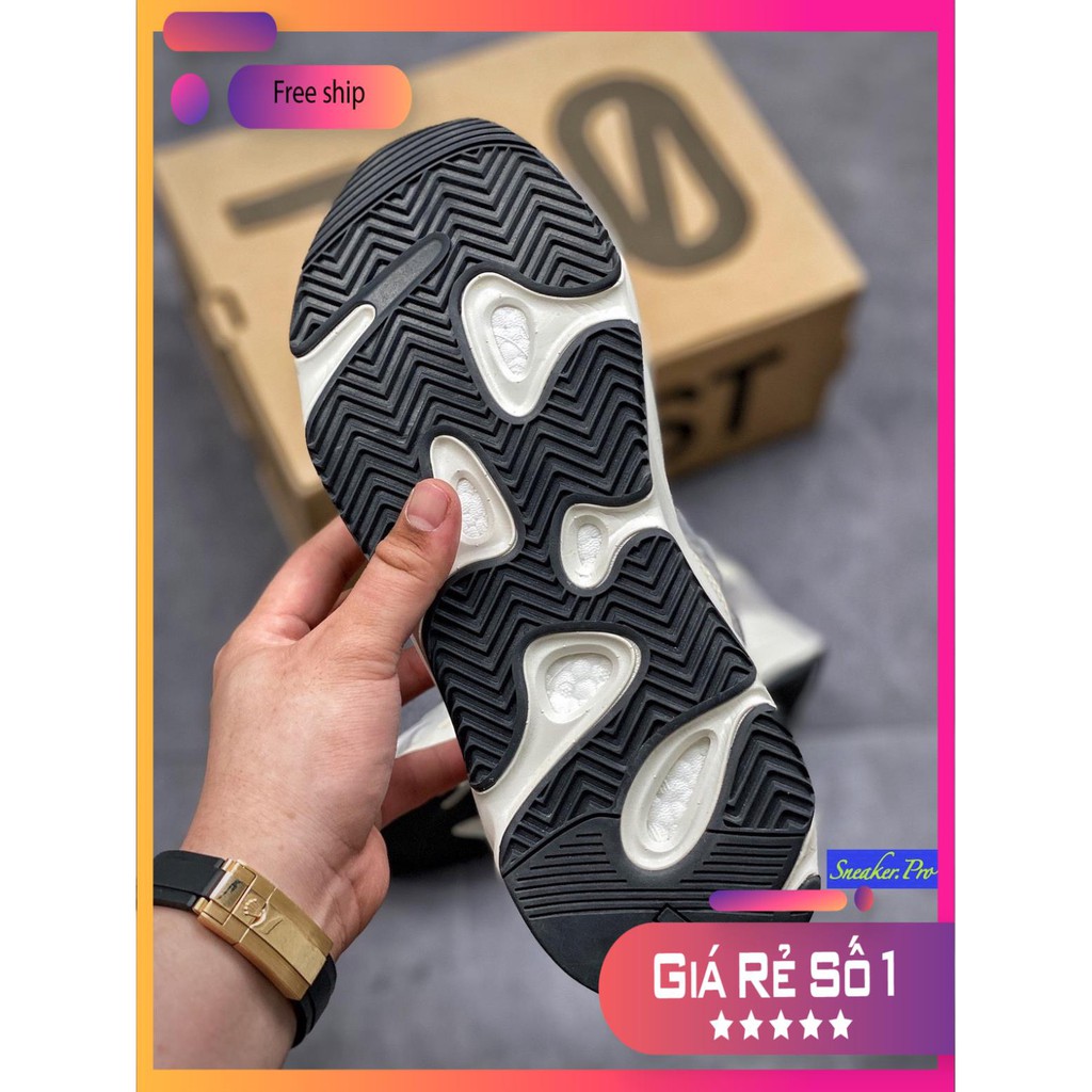 Giày thể thao YZ700 V2 Static trắng xám phản quang cho nam nữ