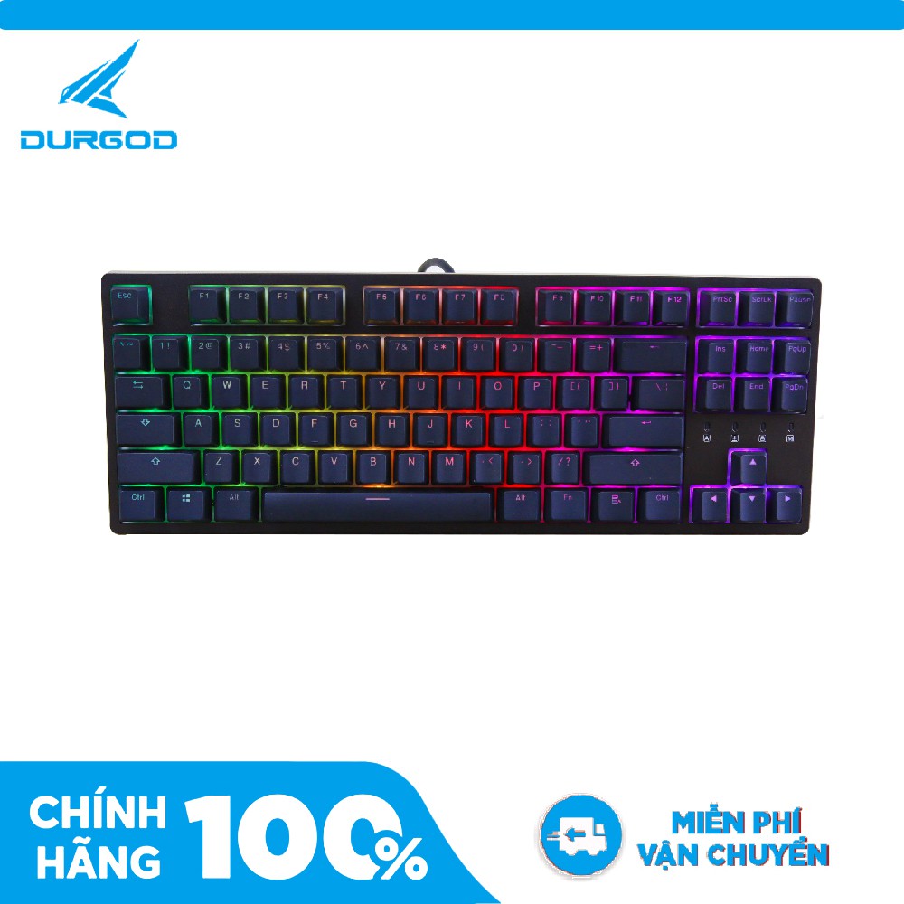 Bàn phím cơ fuhlen DURGOD Taurus K320 Nebula RGB Space Purple - Hàng chỉnh hãng bảo hành 2 năm