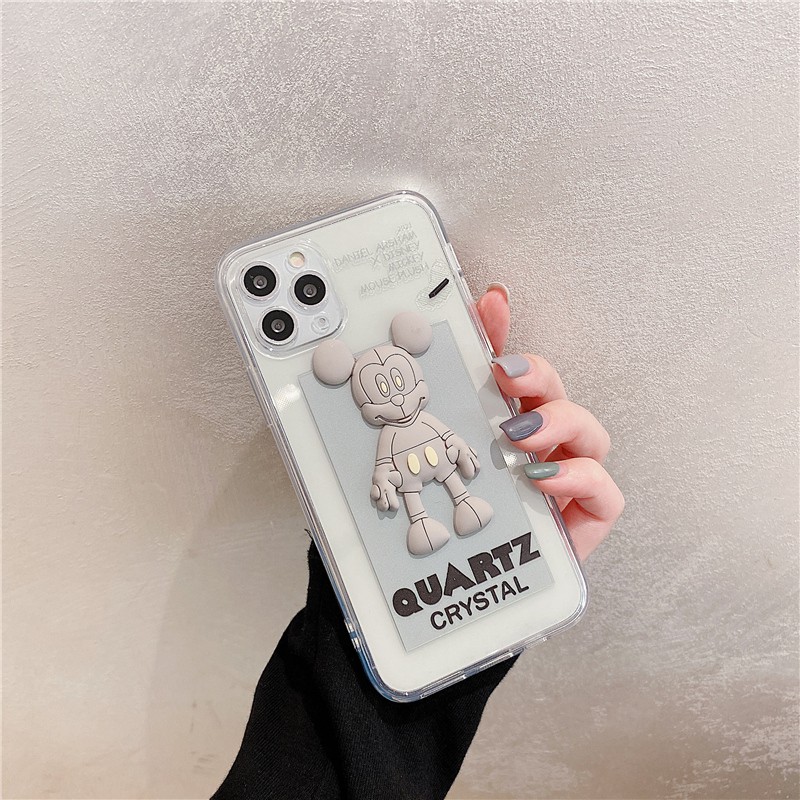 Ốp Điện Thoại Trong Suốt Chống Rơi In Hoạt Hình Chuột Mickey Dễ Thương Cho Iphone