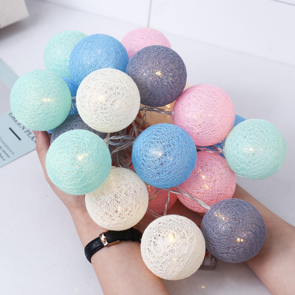 💥DÂY ĐÈN LED BÓNG TRÒN MACARONS💥 (KÈM 2 CỤC PIN AA 1,5V)