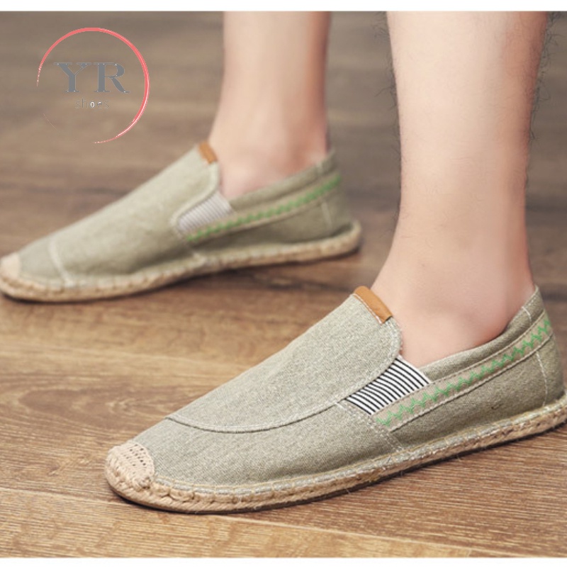 Giày Lười Canvas Thiết Kế Thời Trang Cho Nam Nữ