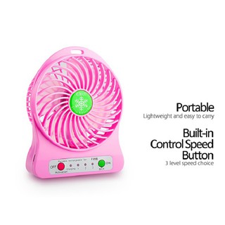 QUẠT SẠC 3 TỐC ĐỘ MINI ĐỂ BÀN PORTABLE FAN