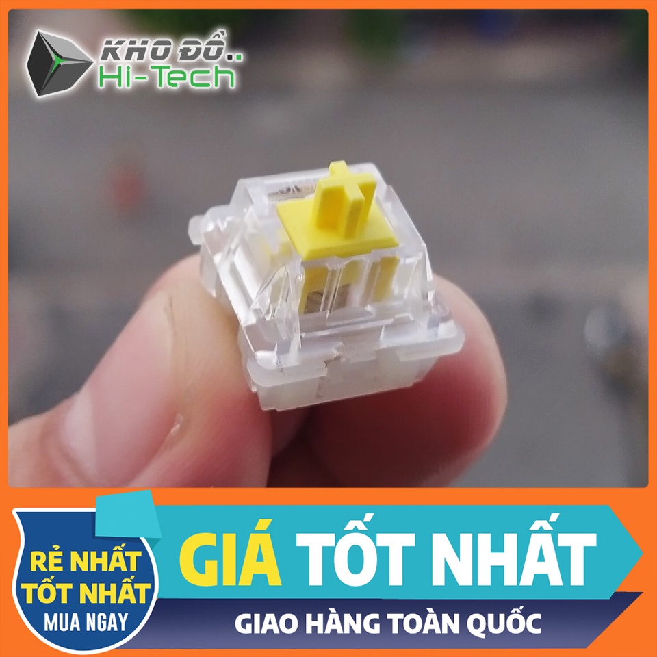 (Set 2 cái) - Switch Jwick Yellow V2 đã lube mượt mà hoàn chỉnh cho bàn phím cơ