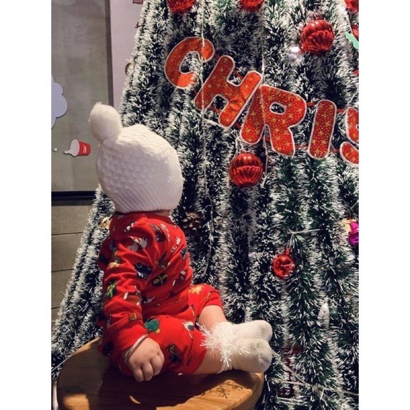 BỘ NỈ BÔNG ĐỎ IN HOẠT HÌNH CHO BÉ