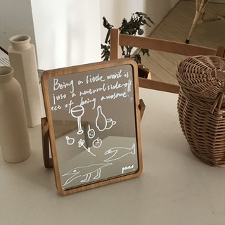 Gương để bàn Brown Mirror (có bán bút để vẽ).