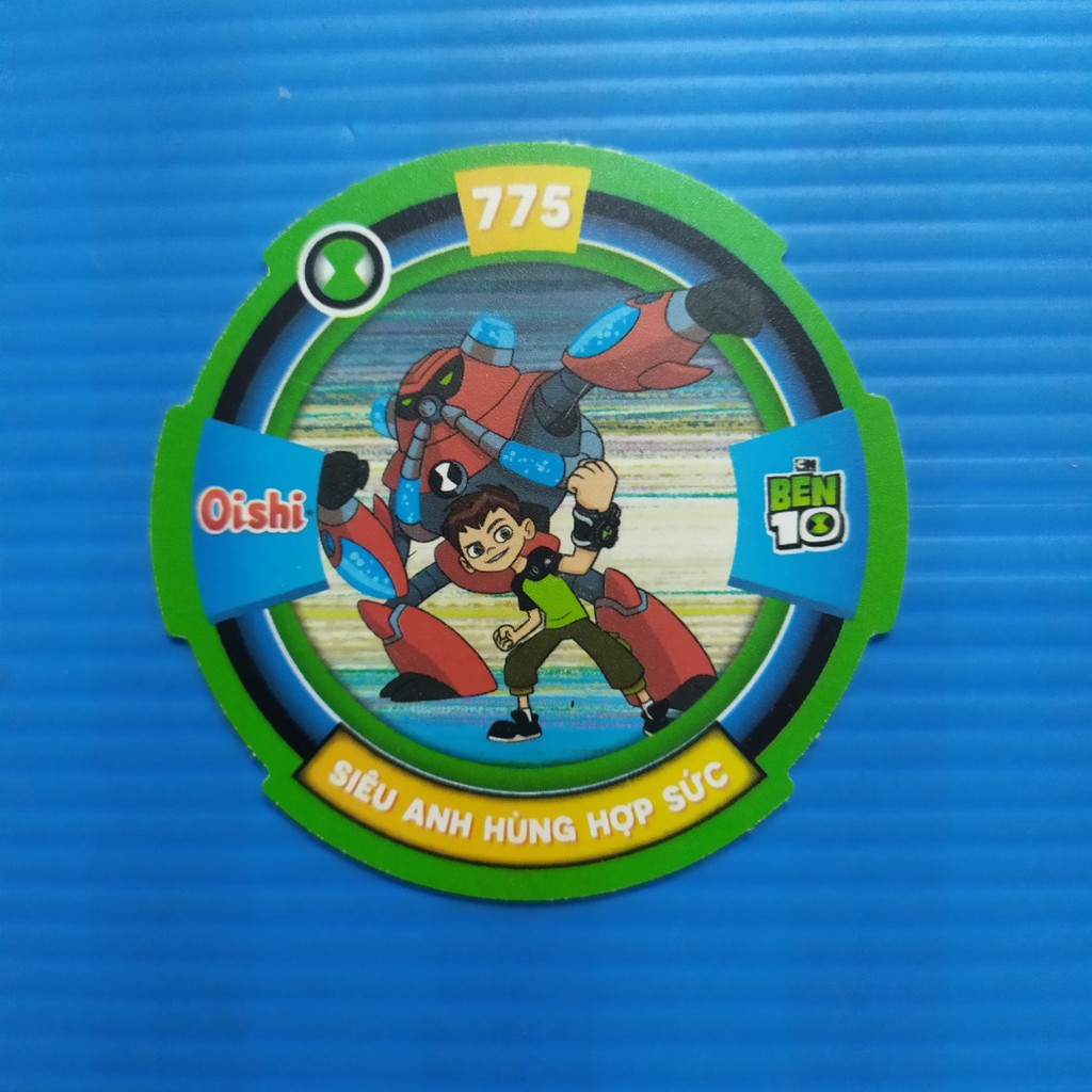 Thẻ bài nhựa 2nd ko seal Ben 10 Oishi cua Crabme Crab me hóa thân siêu phàm - Thẻ thường & nhóm 4