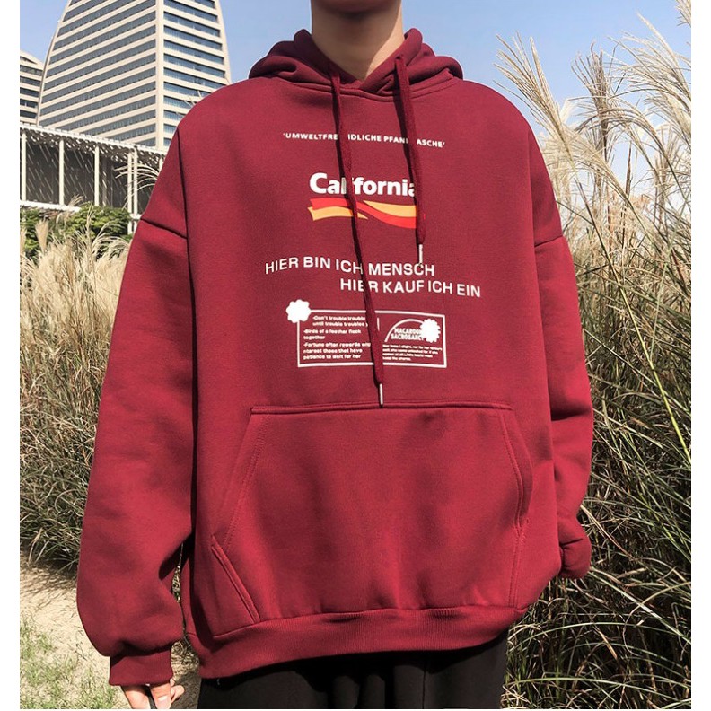 Áo hoodie đôi nam nữ form rộng ulzzang tay phồng mũ rộng  - Liti shop