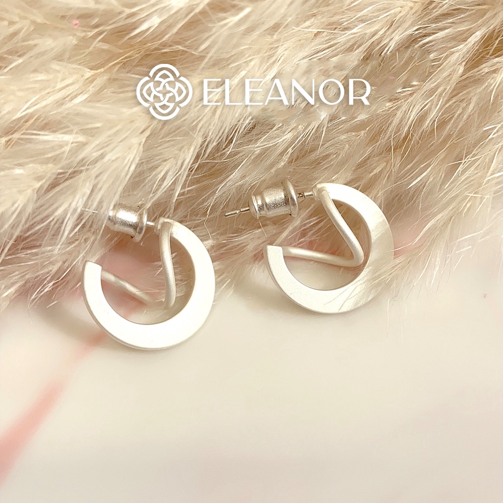 Bông Tai Nữ Eleanor Viền Cách Điệu Màu Trắng - SP000604