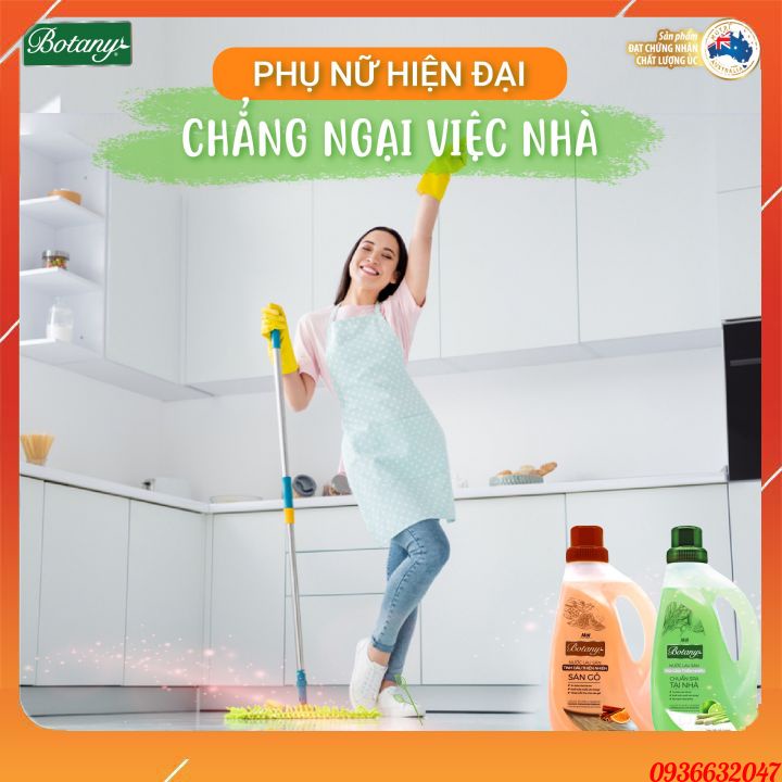 Nước lau sàn botany ⚡FREESHIP EXTRA⚡ dung tích 1.25L hương chanh sả, cam quế dùng được cho sàn gỗ