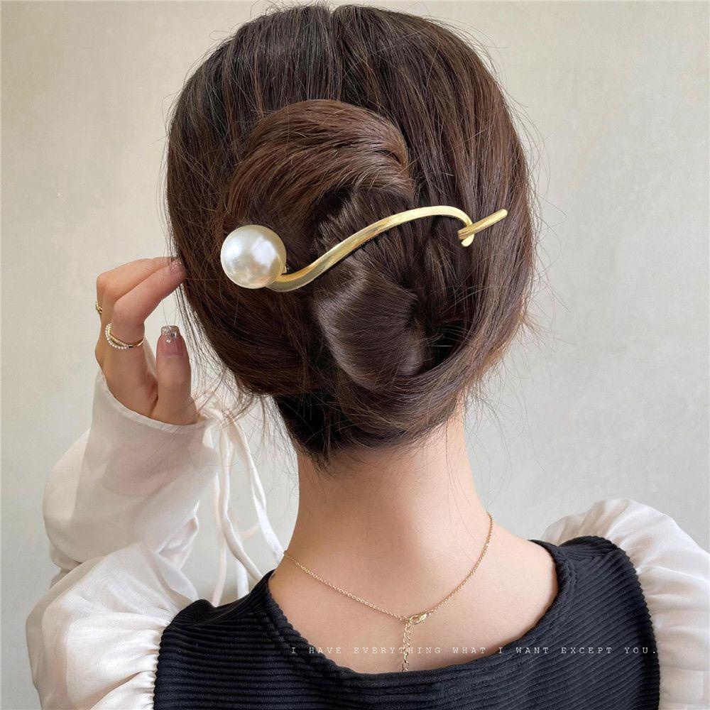 HS Set 2 Kẹp Tóc Kim Loại Thời Trang Cho Nữ