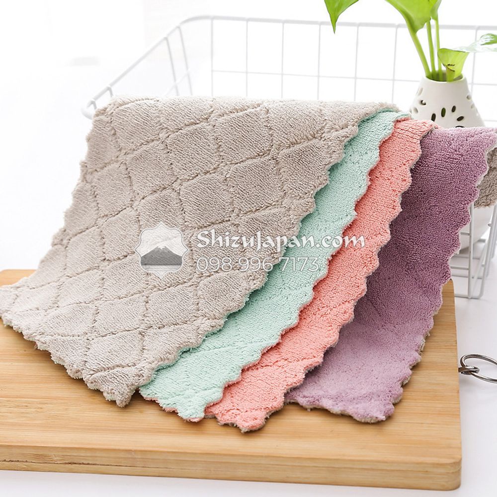 Khăn San Hô Lau Bếp Đa Năng Siêu Mềm Siêu Thấm Hút