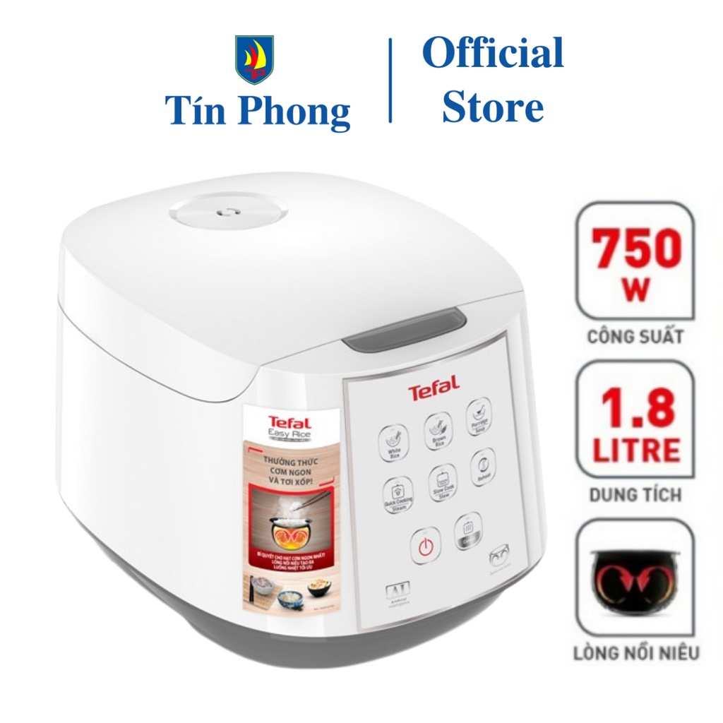 Nồi cơm điện tử Tefal 1.8L RK732168 - 1.8L, 750W