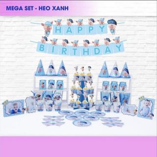 Set trang trí bàn tiệc sinh nhật cho bé tuổi heo