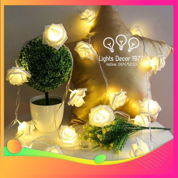⭐🌟đèn led trang trí chuỗi kiểu hoa hồng
