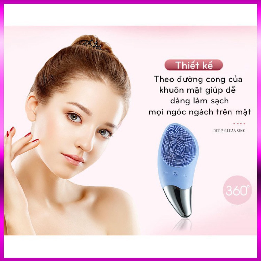 Máy Rửa Mặt SONIC FACIAL Công Nghệ Sóng Siêu Âm Làm Sạch Da Hiệu Quả, Chính Hãng Nâng Cơ , Xóa Nhăn , Chống Lão Hóa