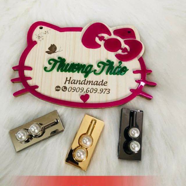 Khóa ngọc làm túi handmade