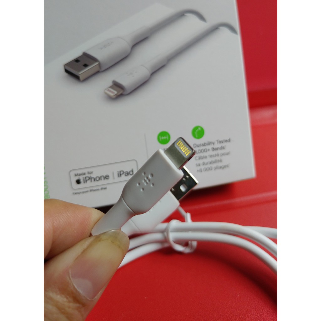 Dây sạc lightning to USB-A Belkin MFI sạc nhanh chính hãng của mỹ, dài 1m cho IPhone