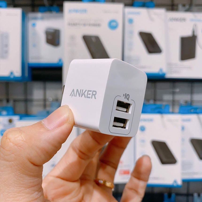 Cốc sạc anker a2620 powerport mini 2 cổng 12w - Củ sạc anker chính hãng