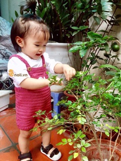 Set len móc yếm cho bé