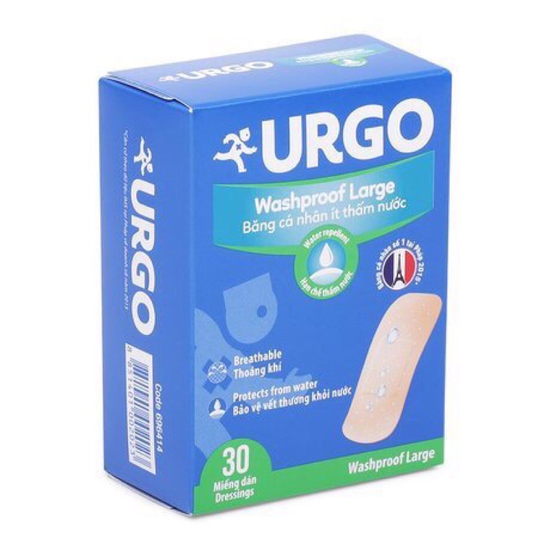 Băng cá nhân Urgo hộp nhỏ đủ loại (Vải co giãn / chống nước / da nhạy cảm / size lớn)